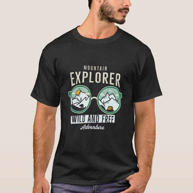 Mountain Explorer Cool Camper   T-Shirt (Front)