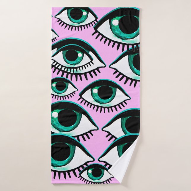 Mountain eye. Abstract icon.  Bath Towel (Bath Towel)