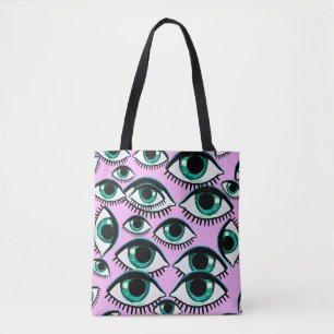 Mountain Eye Abstract Icon Tote Bag