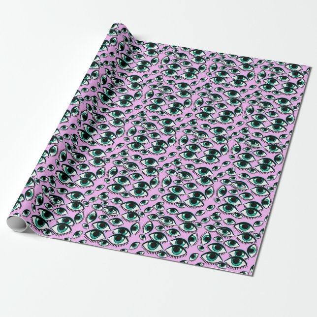 Mountain Eye Abstract Icon Wrapping Paper (Unrolled)
