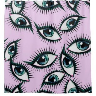 Mountain Eye Abstract Iconic Design Shower Curtain