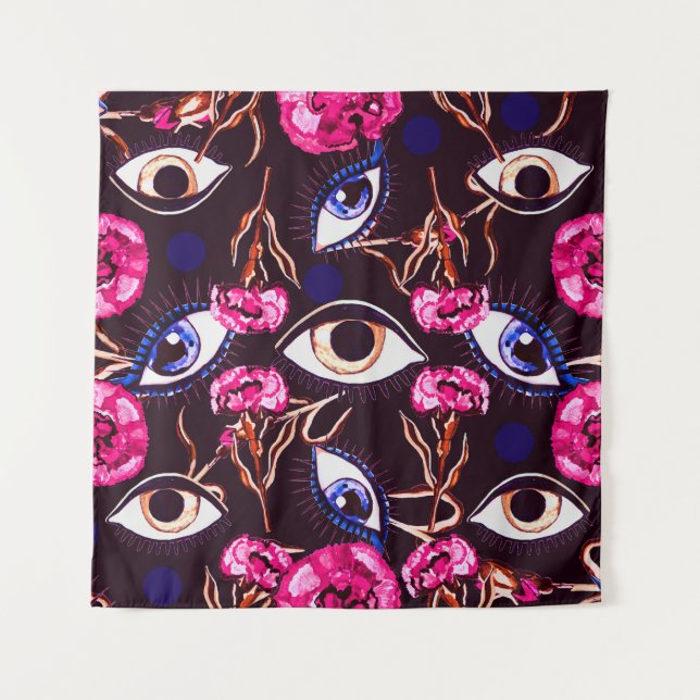 Mountain eye. Abstract pattern Tapestry (Front)