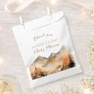 Mountain Fall Adventure with Bear Baby Shower  Favour Bags