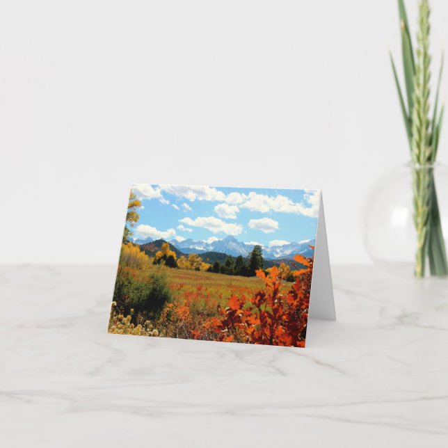 Mountain Fall Colors Note Card (Front)