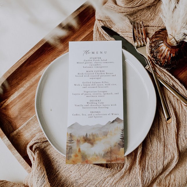 Mountain Fall Wedding Menu (Creator Uploaded)