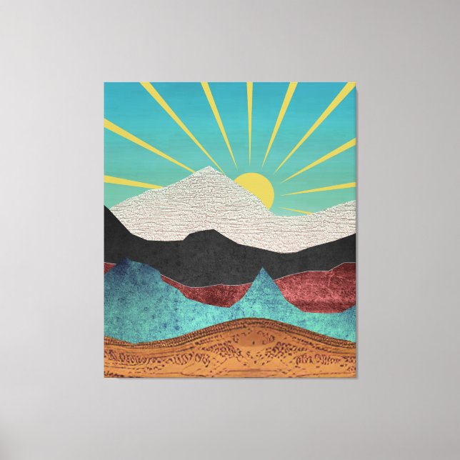 Mountain Fantasy Sunrise Canvas Print (Front)
