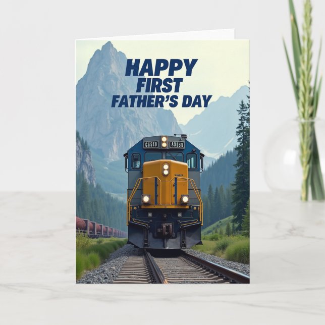 Mountain First Fathers Day Train Card (Front)