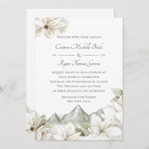 Mountain Floral Wedding Invitation
