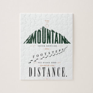 Mountain Footsteps Distance Quote Jigsaw Puzzle