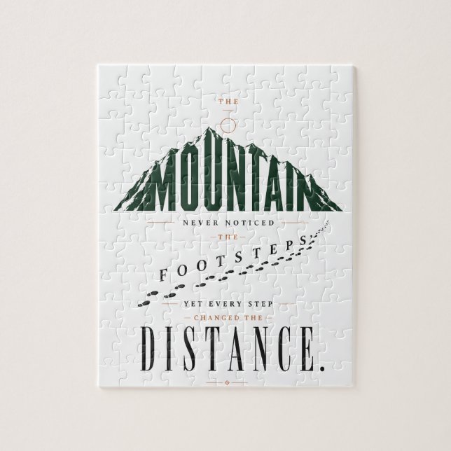Mountain Footsteps Distance Quote Jigsaw Puzzle (Vertical)