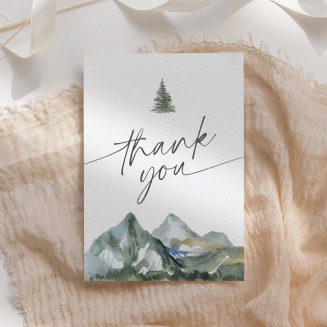 Mountain Forest Baby Shower Thank You Card (Creator Uploaded)