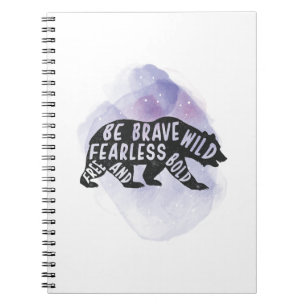 Mountain Forest Bear Lover Silhouette Notebook