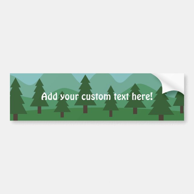Mountain Forest Bumper Sticker (Front)