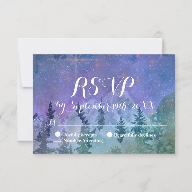 Mountain Forest Paradise RSVP Card (Front)