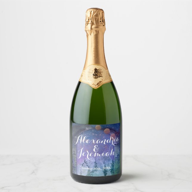 Mountain Forest Paradise Sparkling Wine Label (Front)