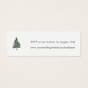 Mountain Forest Pine Tree Wedding Website RSVP