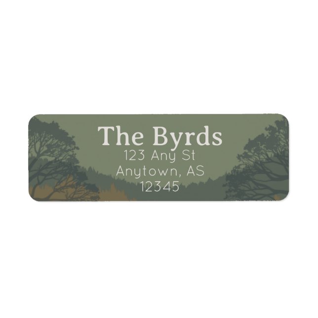 Mountain Forest Return Address Labels (Front)