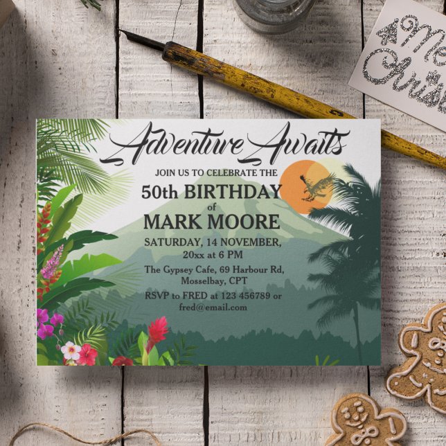 Mountain & Forest Sunset Birthday Invitation (Creator Uploaded)