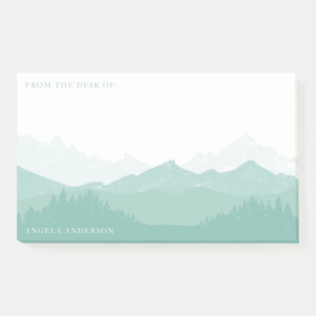 Mountain Forest with Name Large Post-it Notes (Front)