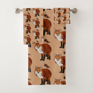 MOUNTAIN FOX & AMBER OWL BATH TOWEL SET
