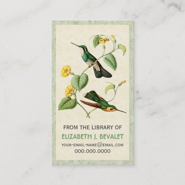 Mountain Gem Hummingbird Personalised Media Cards (Front)