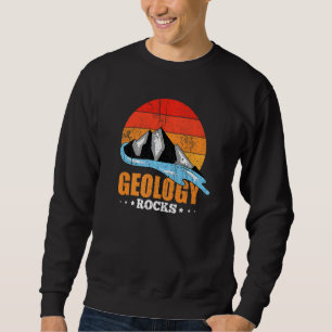 Mountain Geologist Rock Collecting Retro Geology Sweatshirt