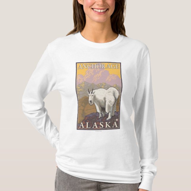 Mountain Goat - Anchorage, Alaska T-Shirt (Front)