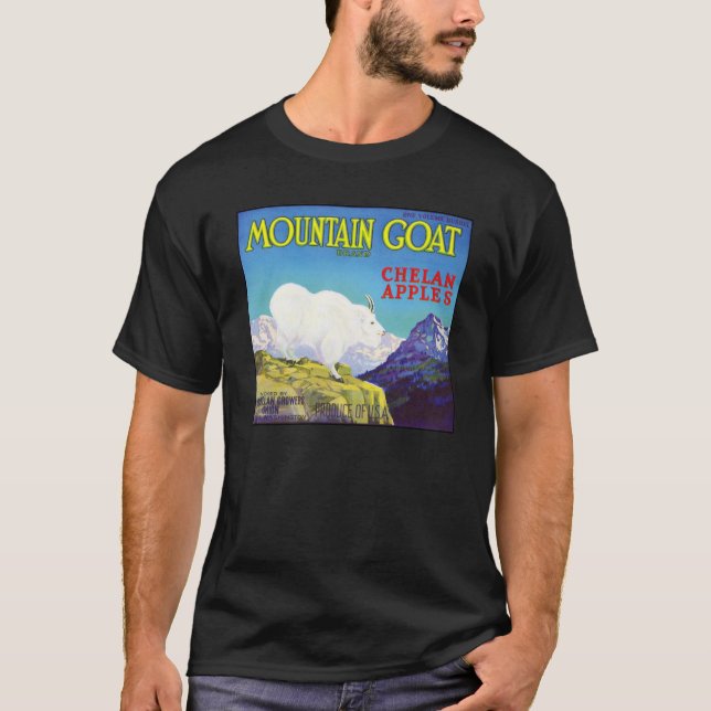 Mountain Goat Apples Vintage Crate Label T-Shirt (Front)