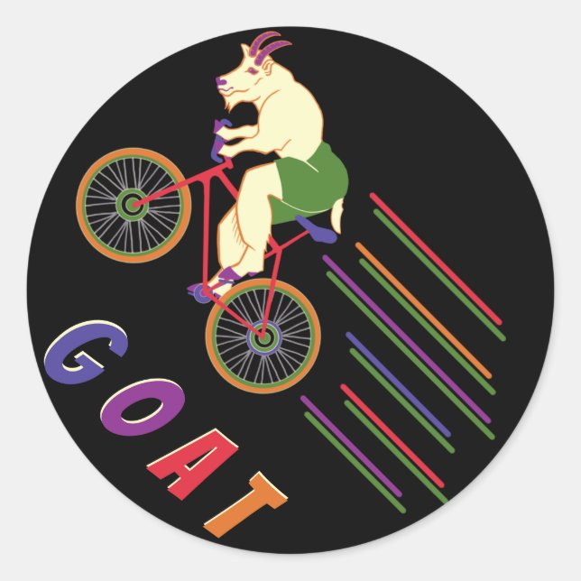 Mountain GOAT Biking Classic Round Sticker (Front)