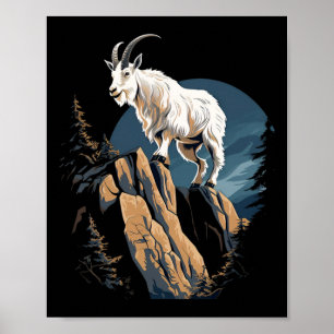 Mountain Goat Climbing Animal Mountaineering _3  Poster