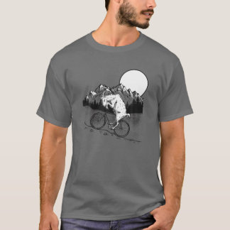 Mountain Goat Funny Mountain Biking Goat Biker Vin T-Shirt
