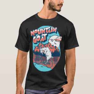 Mountain Goat Funny Mountain Biking Goat Biker Vin T-Shirt