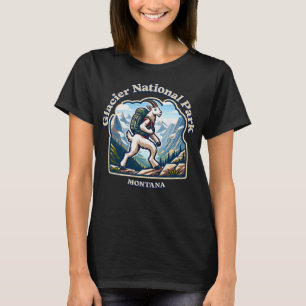 Mountain Goat Hiking at Glacier National Park, Mon T-Shirt