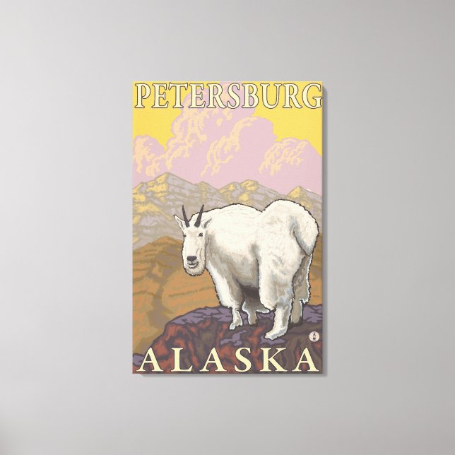 Mountain Goat - Petersburg, Alaska Canvas Print (Front)