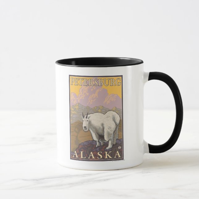 Mountain Goat - Petersburg, Alaska Mug (Right)