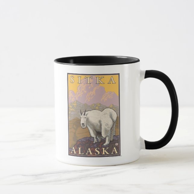 Mountain Goat - Sitka, Alaska Mug (Right)