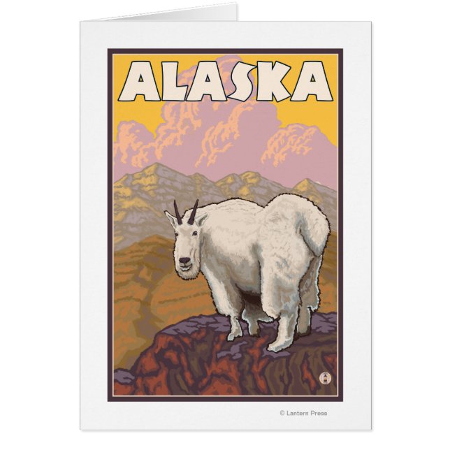 Mountain Goat- Vintage Travel Poster (Front)