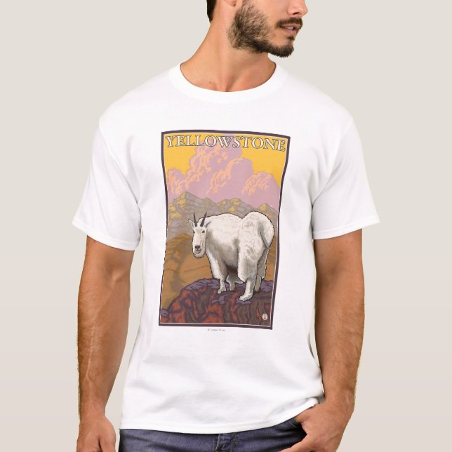 Mountain Goat - Yellowstone National Park T-Shirt (Front)