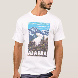 Mountain Goats Scene - Denali National Park, T-Shirt