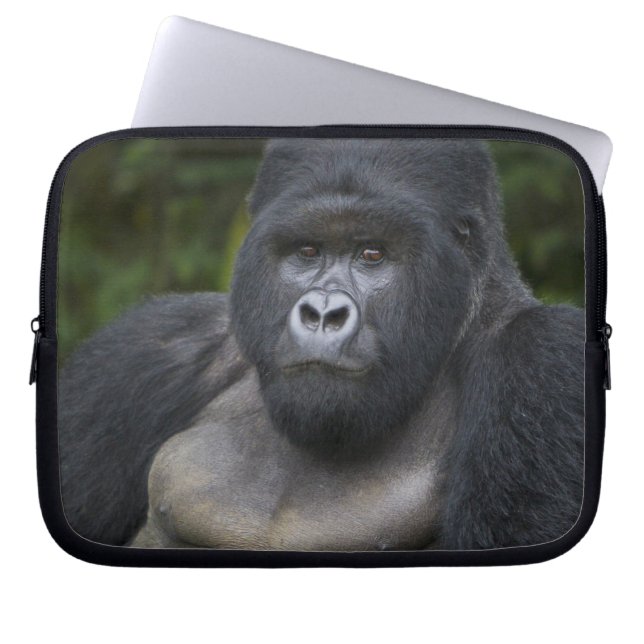 Mountain Gorilla and Silverback Laptop Sleeve (Front)