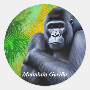 Mountain Gorilla Classic Round Sticker