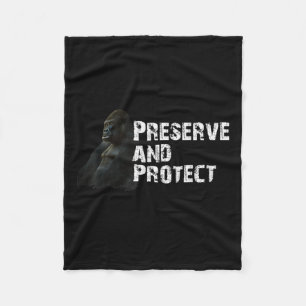 Mountain Gorilla Environmental Protection Conserva Fleece Blanket