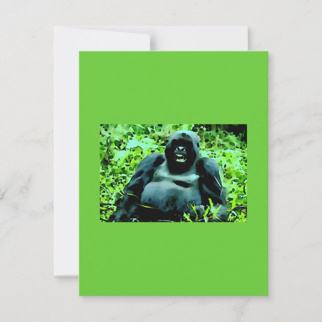 Mountain Gorilla Invitation - Humourous Invitation (Front)