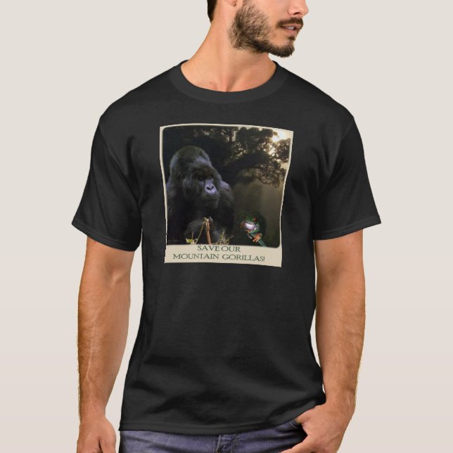 Mountain Gorilla Wildlife Endangered Species Shirt (Front)