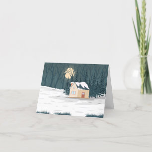 Mountain green valley thank you card
