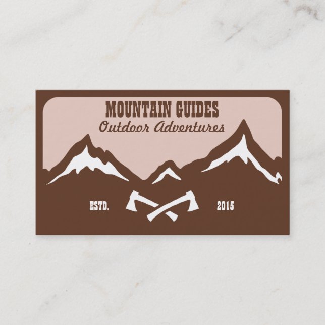 Mountain Guide Adventure Business Card (Front)