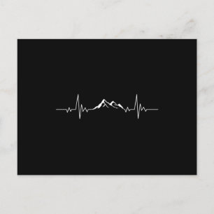 MOUNTAIN HEARTBEAT Funny Hiking Hikers Wanderer Postcard
