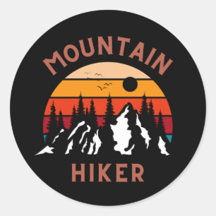 Mountain Hiker Classic Round Sticker