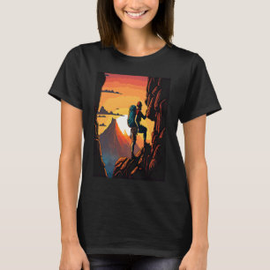 Mountain Hiker Dad Rock Climbing Mountain Adventur T-Shirt