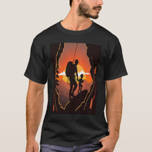 Mountain Hiker Dad Rock Climbing Mountain Adventur T-Shirt